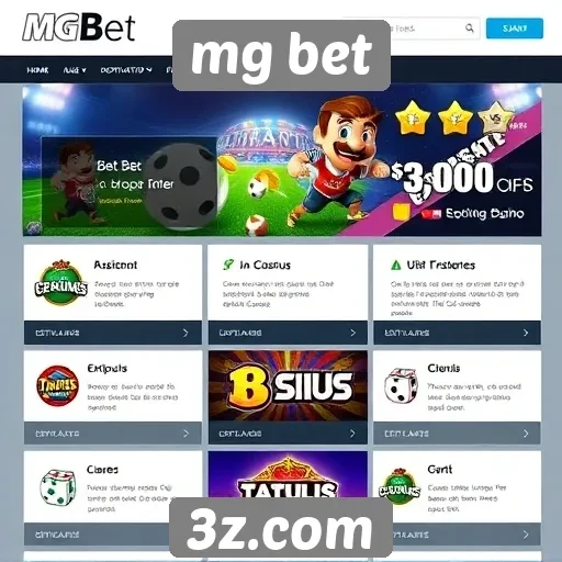 Características principais do site de jogos mg bet